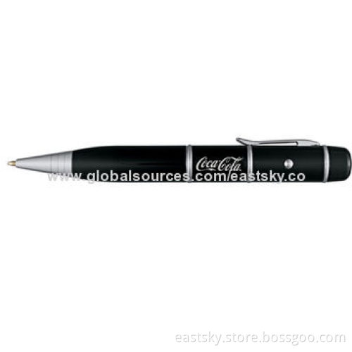 Laser Point Pen-shaped USB Drive, 64MB to 32GB Flash Memory, Warranty Free for 2 Years